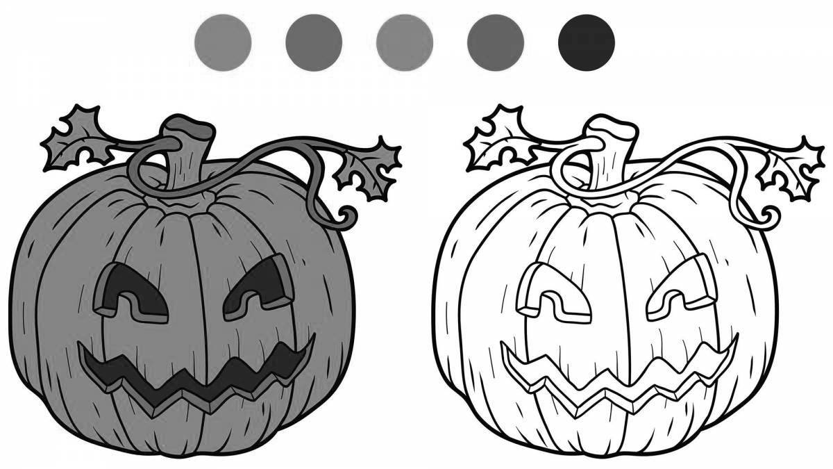 Incredible halloween pumpkin coloring book