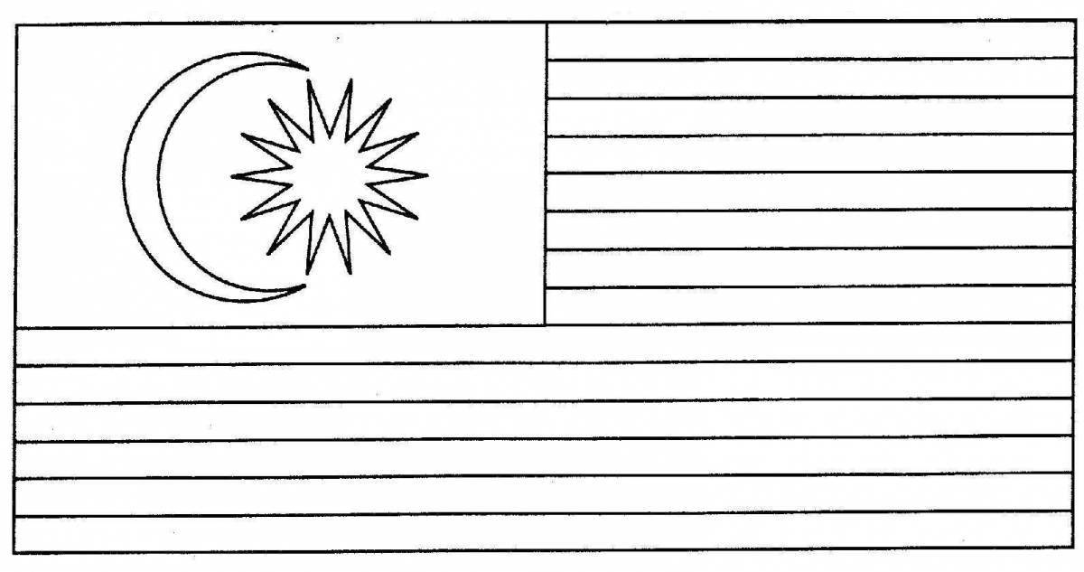 Greek shiny flag coloring page