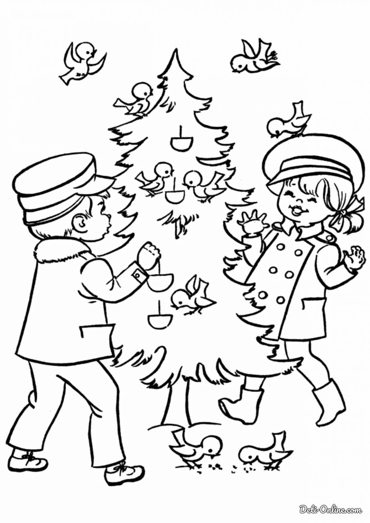 Gorgeous Christmas story coloring book