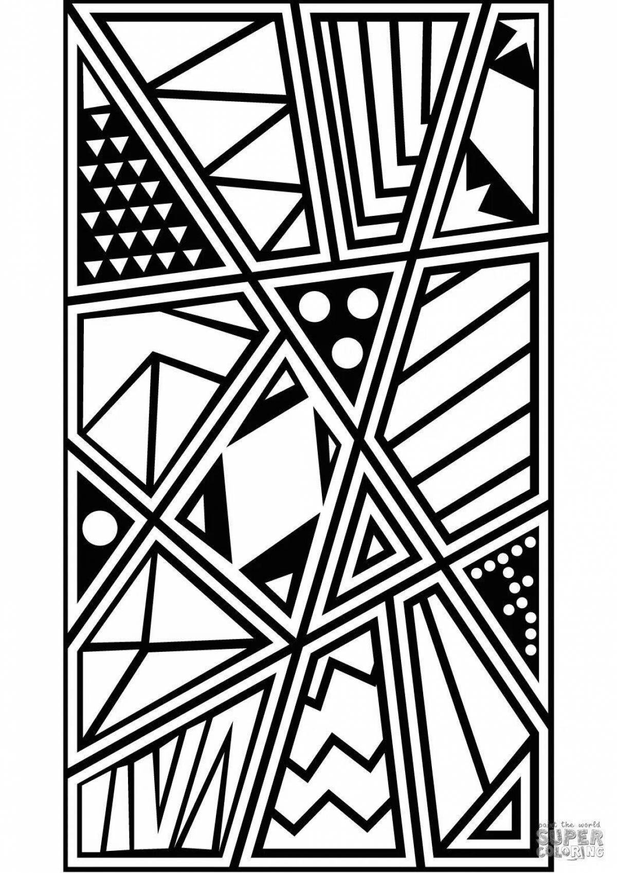 Playful pop art coloring page