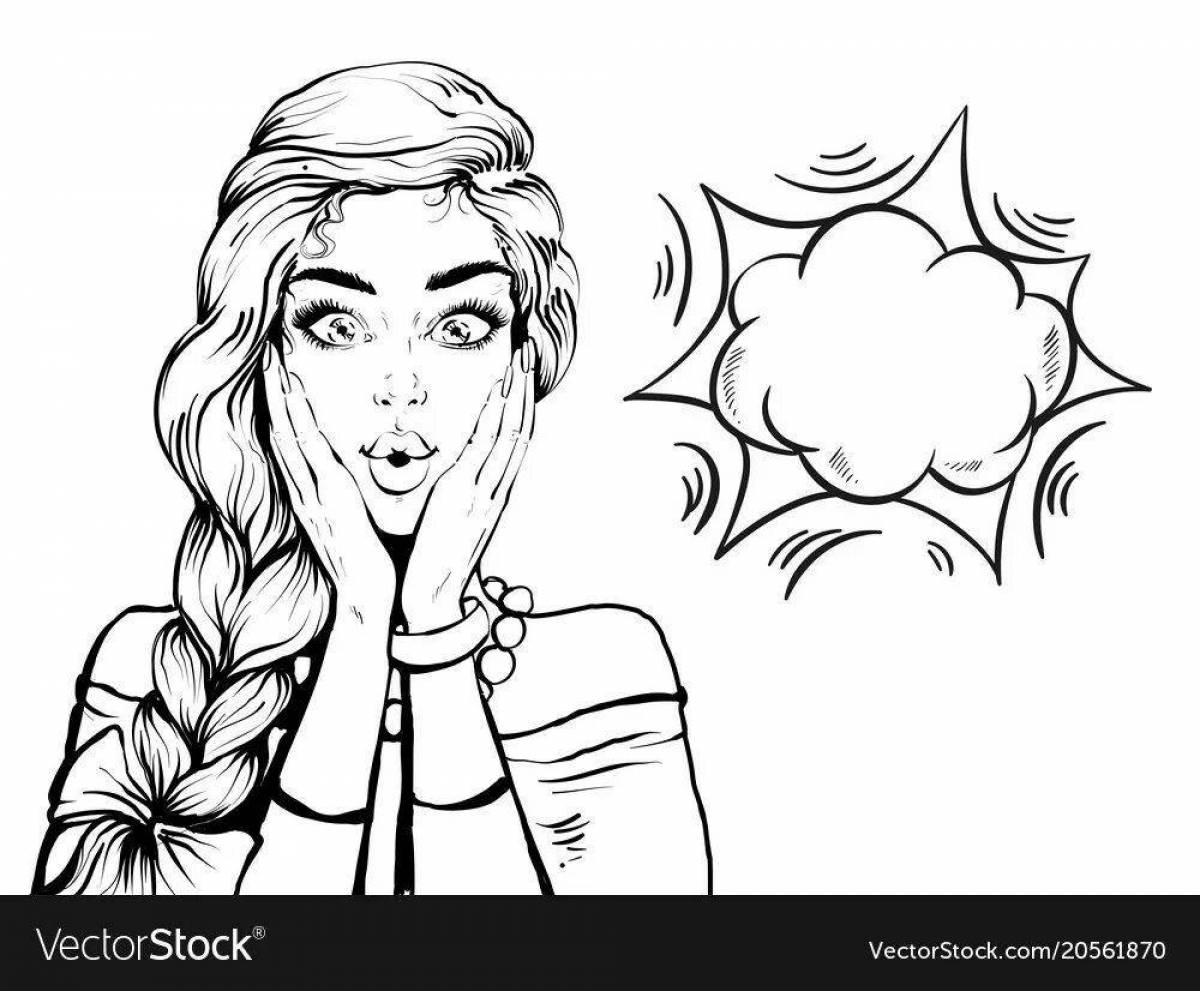 Fun pop art coloring book