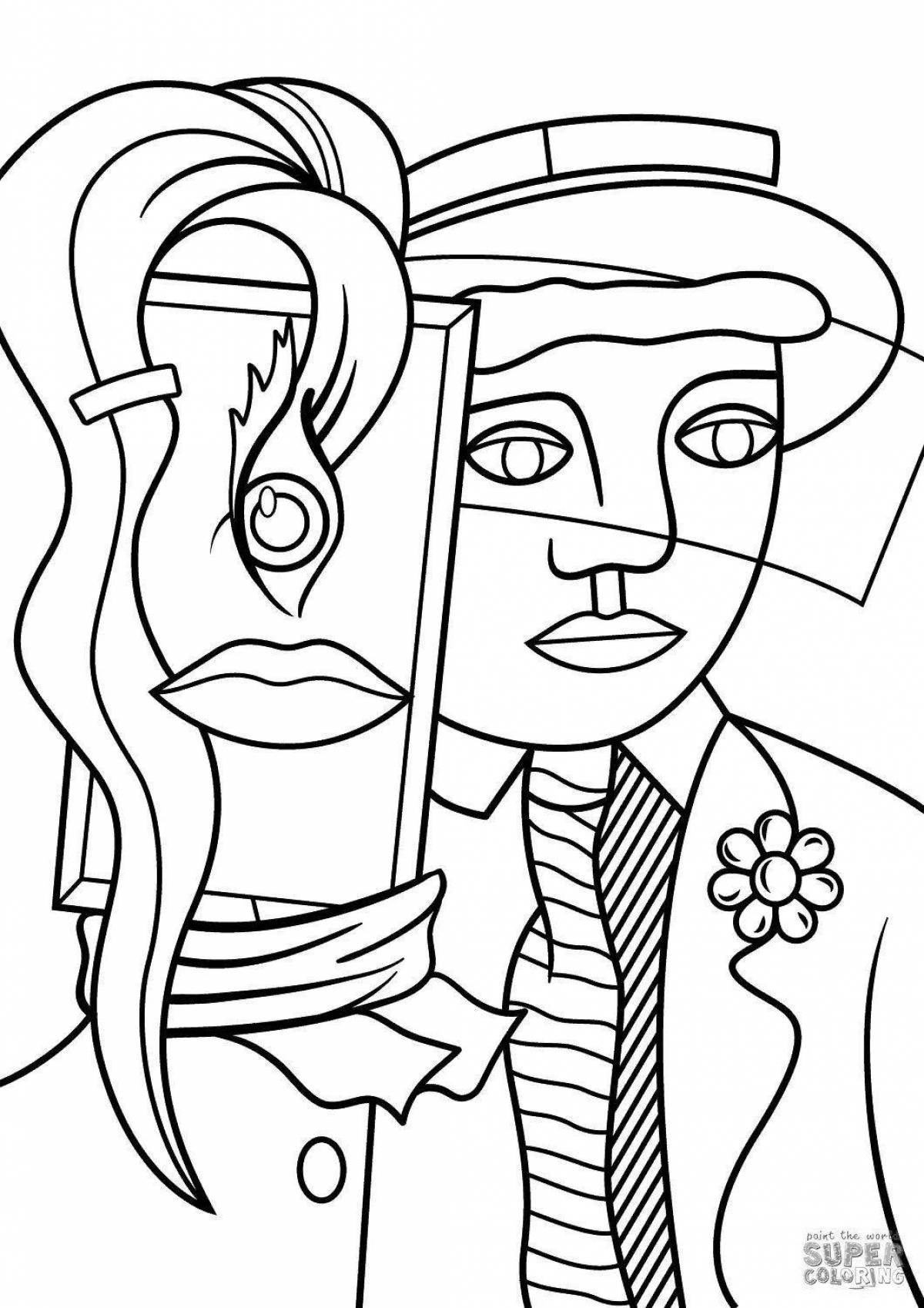 Pop art trendy coloring book