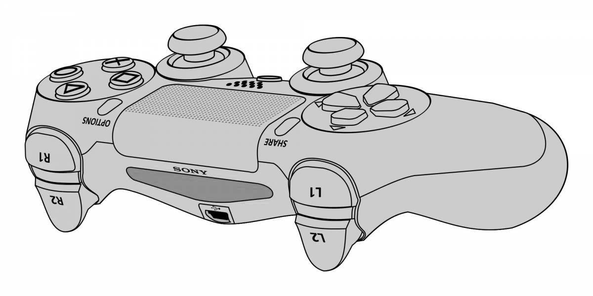 Exciting playstation 4 coloring page