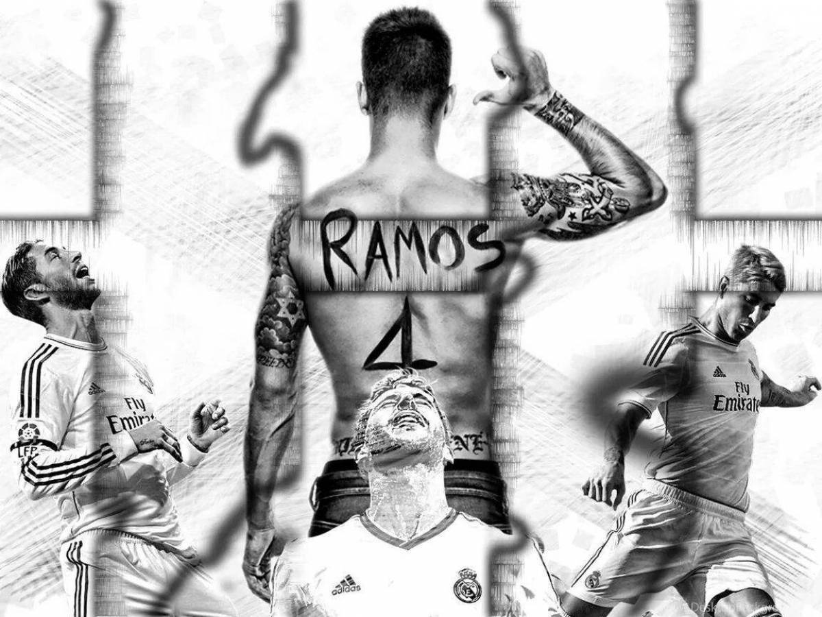 Charming sergio ramos coloring book