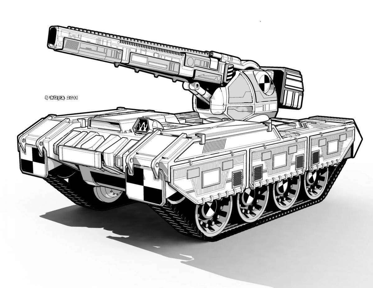 как нарисовать военный танк из гта 5 фото 78