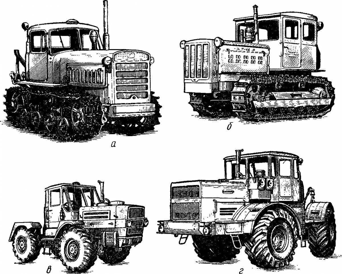 Как нарисовать трактор кировец