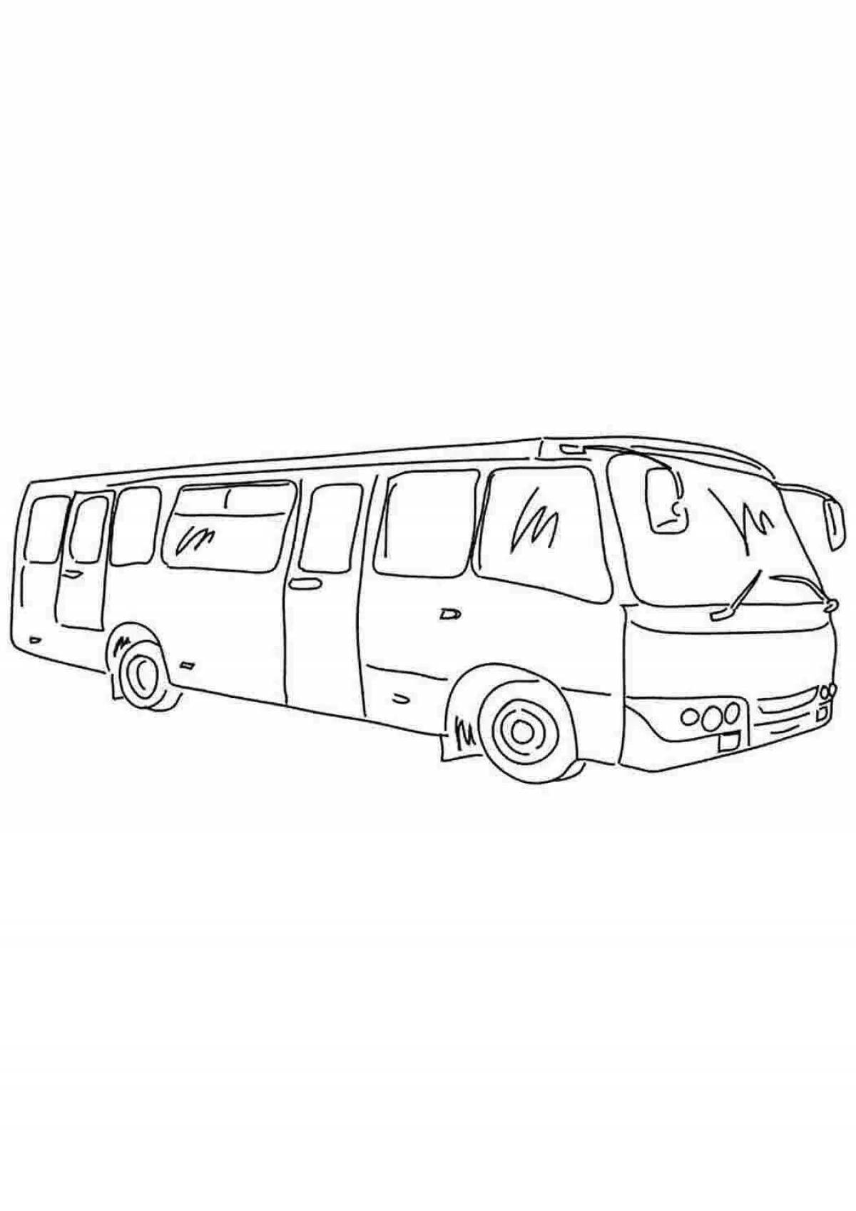 Раскраска автобус ПАЗ
