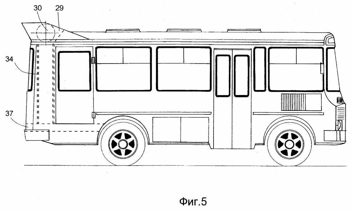 Нарисовать автобус пазик