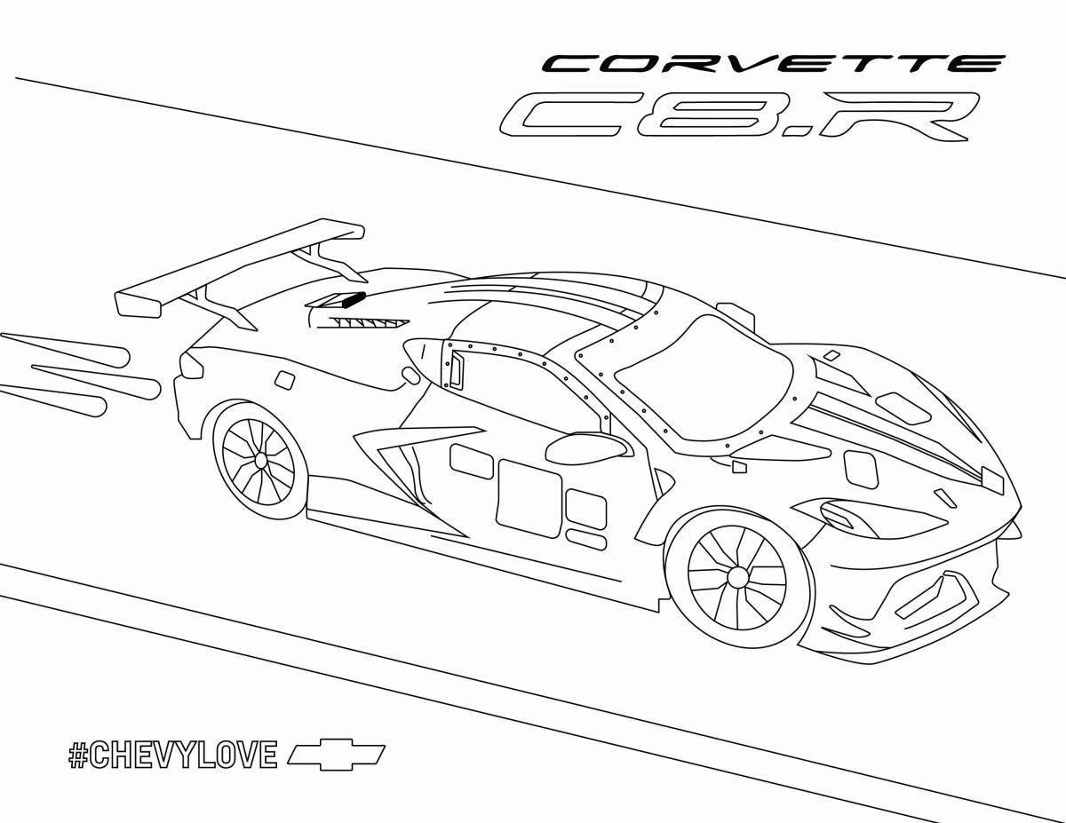 Раскраска Шевроле Corvette