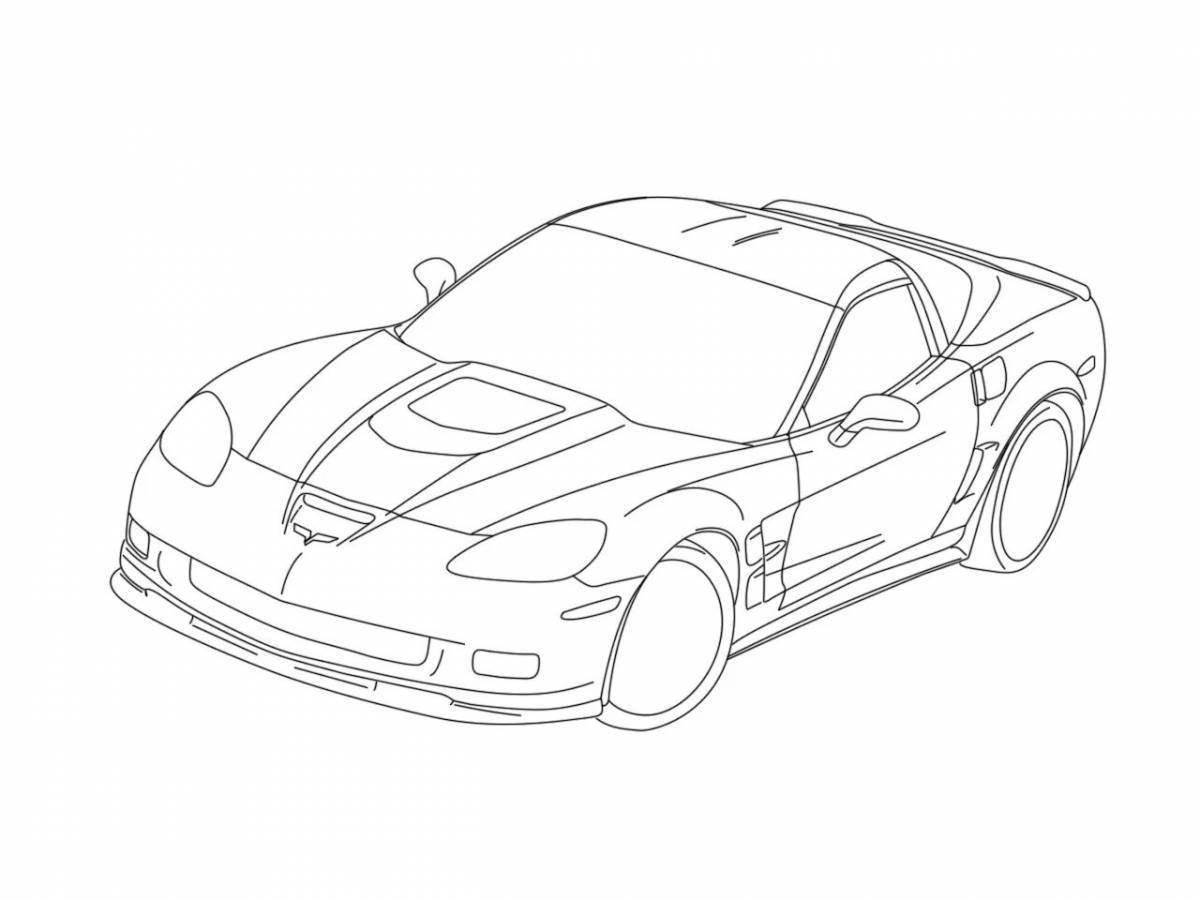 Раскраска Chevrolet Corvette zr1