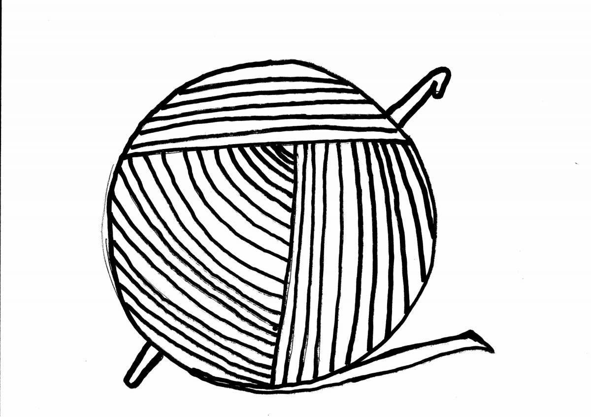 Coloring book exquisite ball of thread