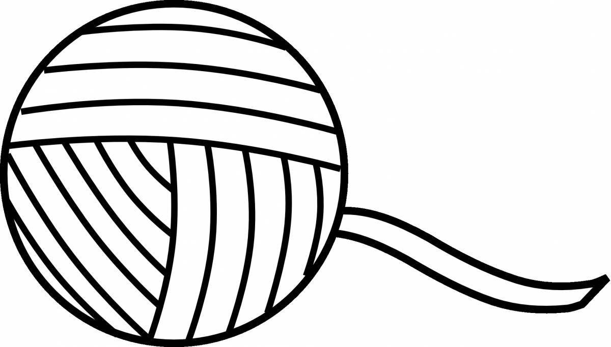 Coloring page graceful ball of thread