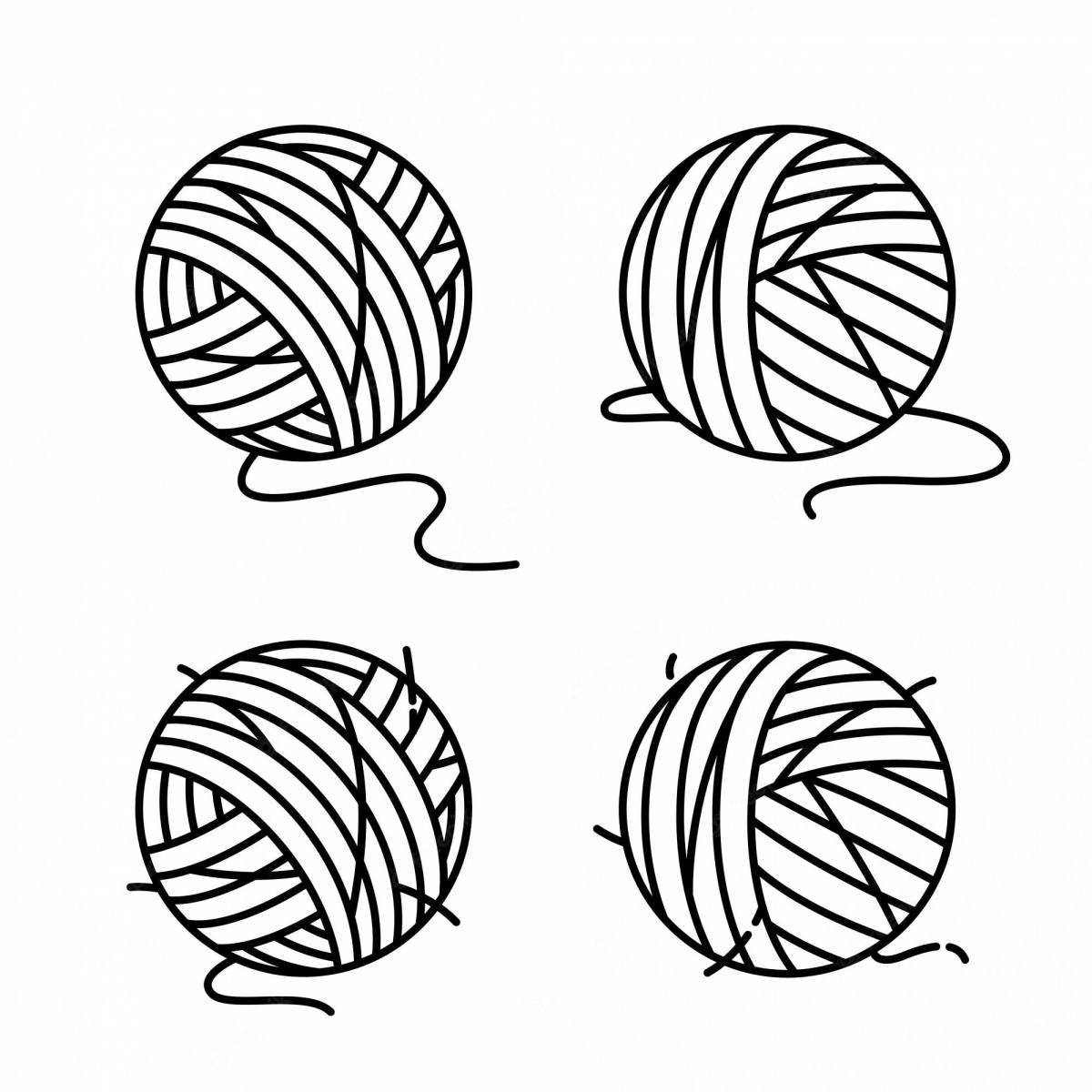 Coloring page wild ball of thread