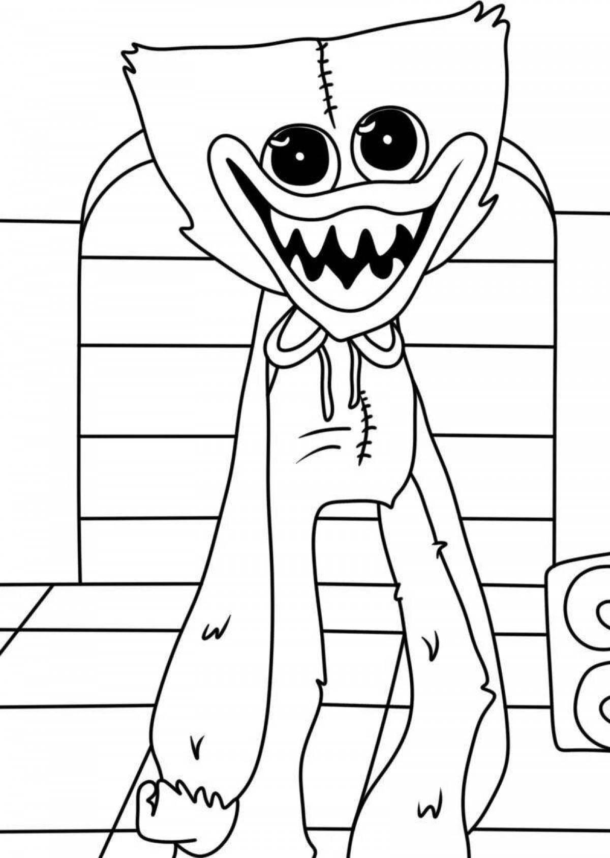 Coloring page amazing long-legged dad