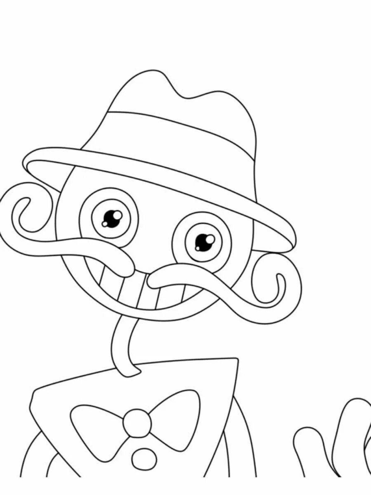 Coloring page adorable dad long legs