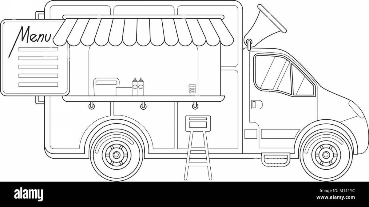 Coloring page ice cream truck
