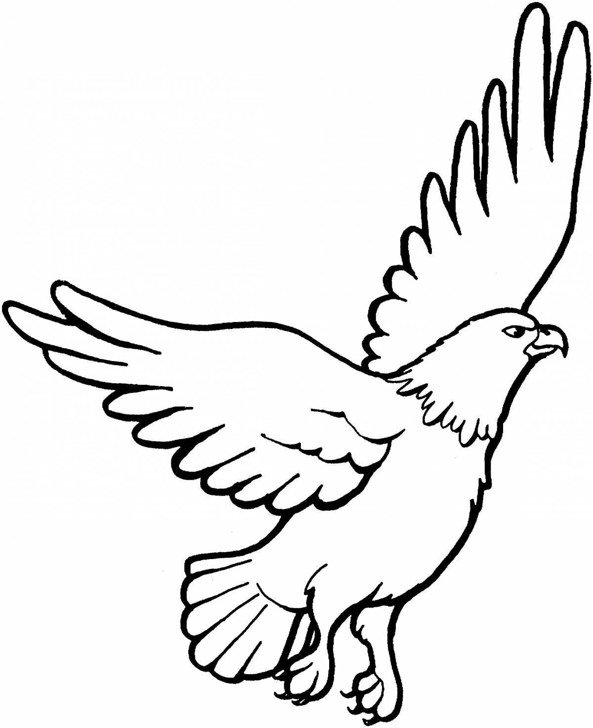 Coloring page magnificent steppe eagle