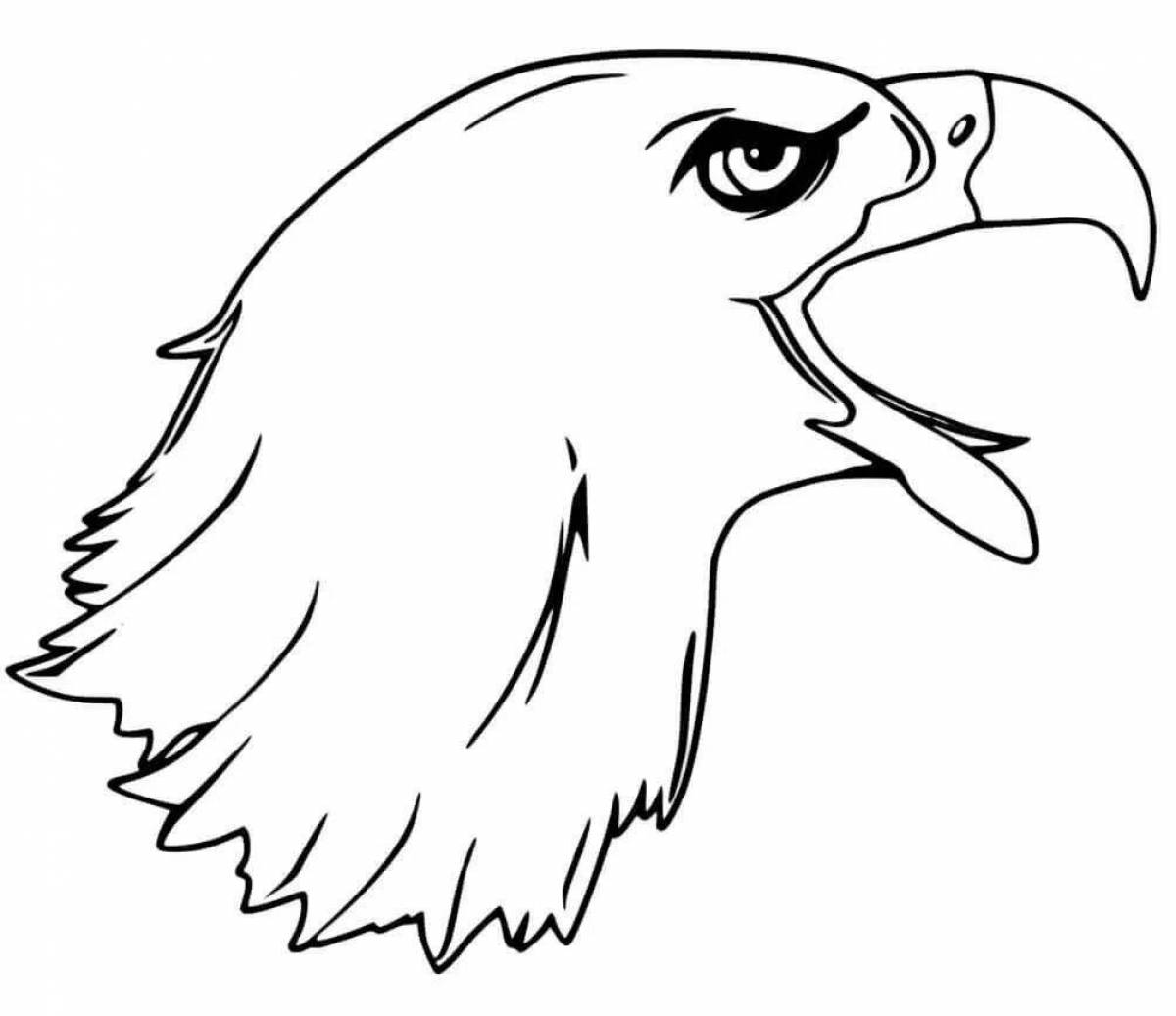Coloring page glorious steppe eagle