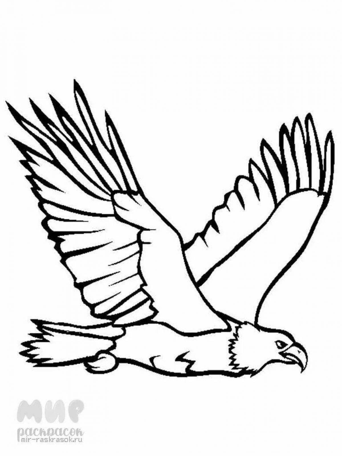 Blooming steppe eagle coloring page