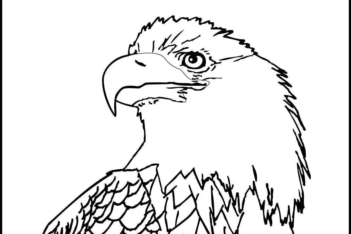 Ослепительно степной орел раскраска