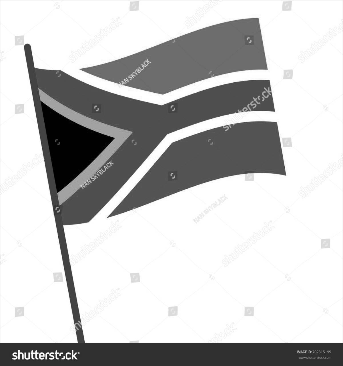 Glowing flag of south africa