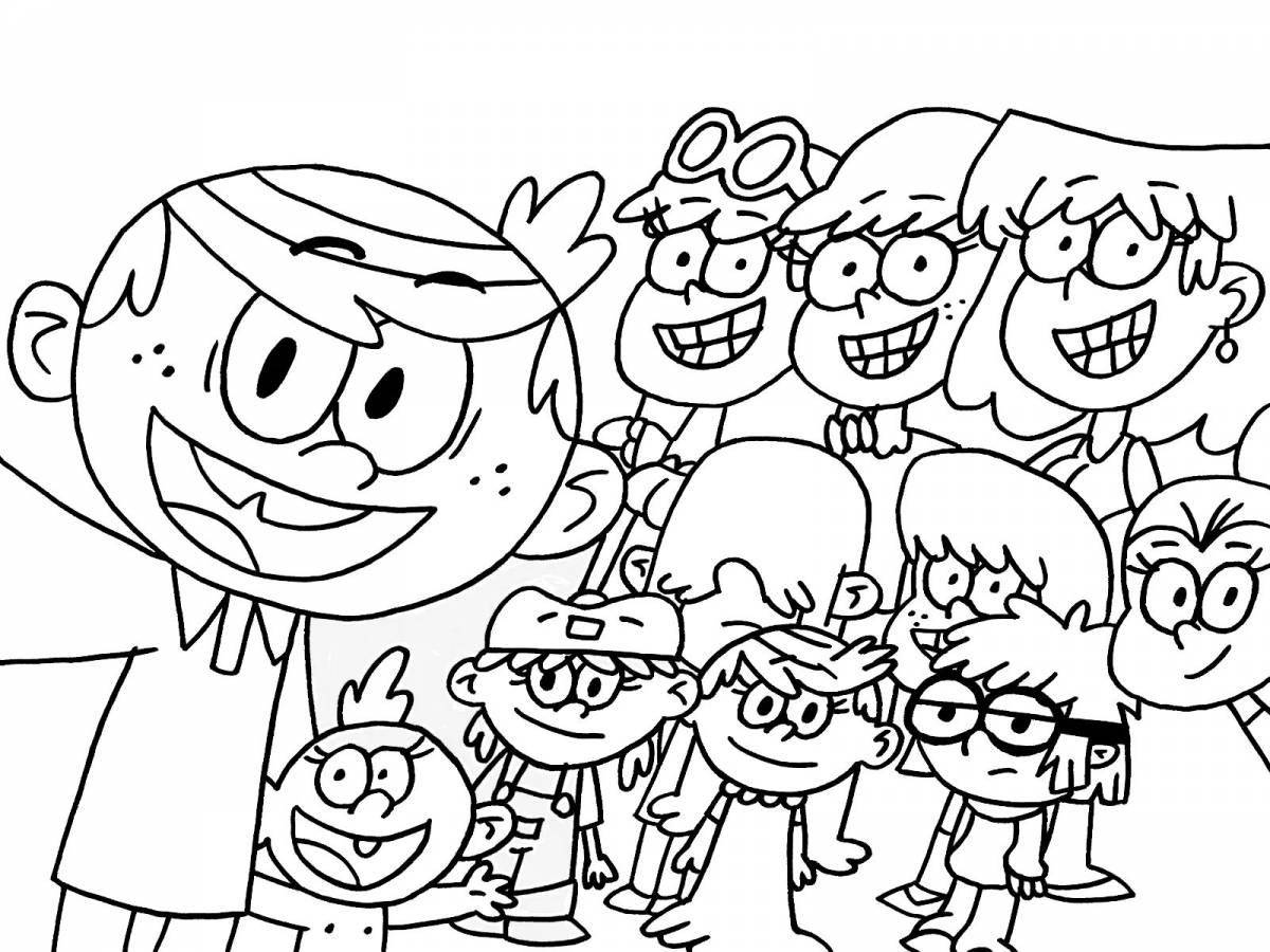 Color party loud house coloring book