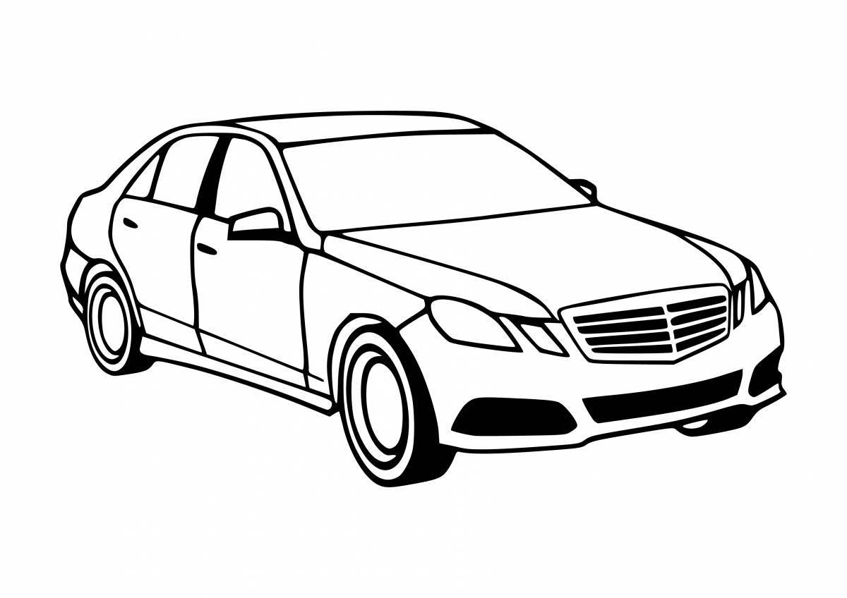 Shiny Car Coloring Page