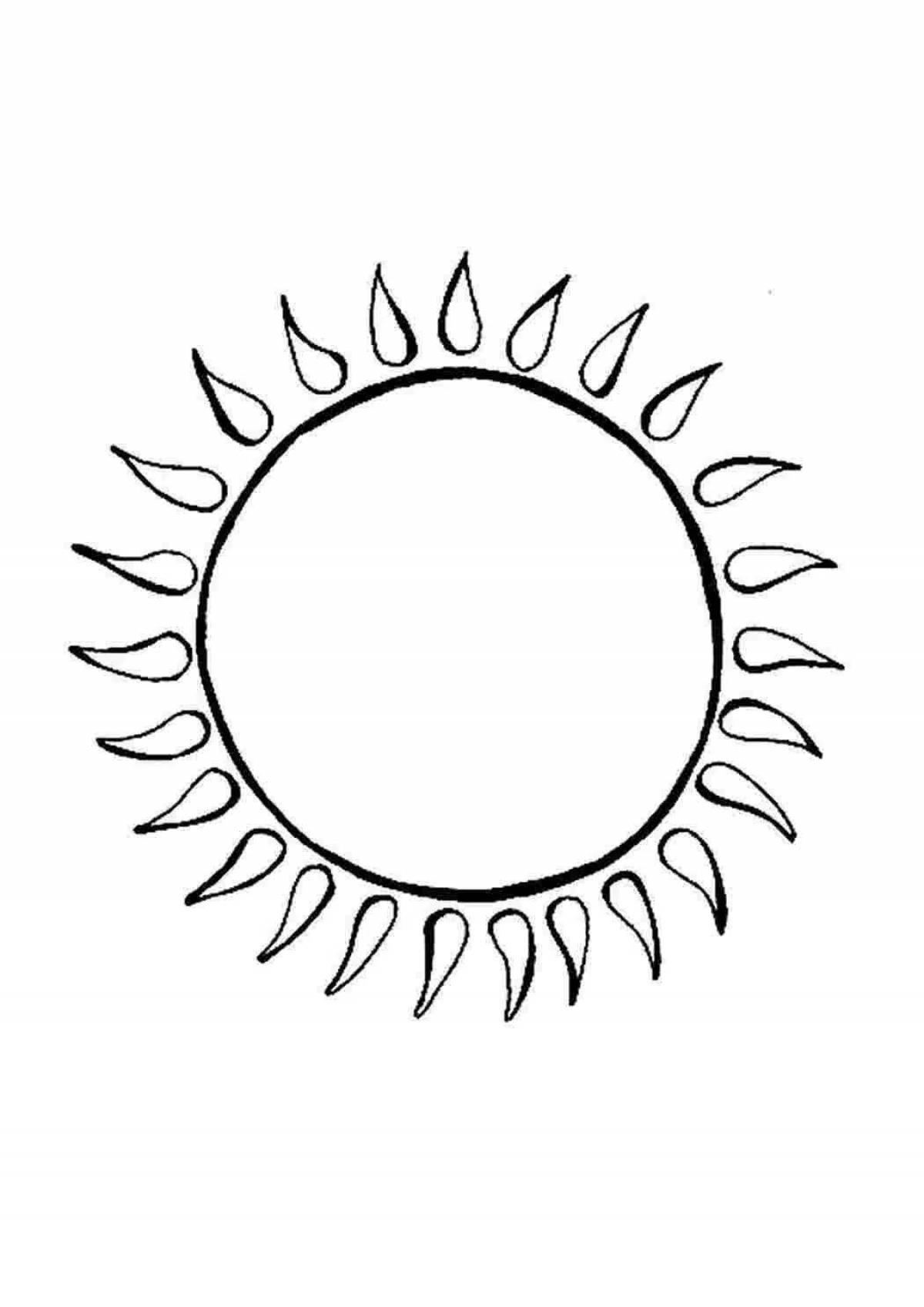Славная раскраска солнечная фигура