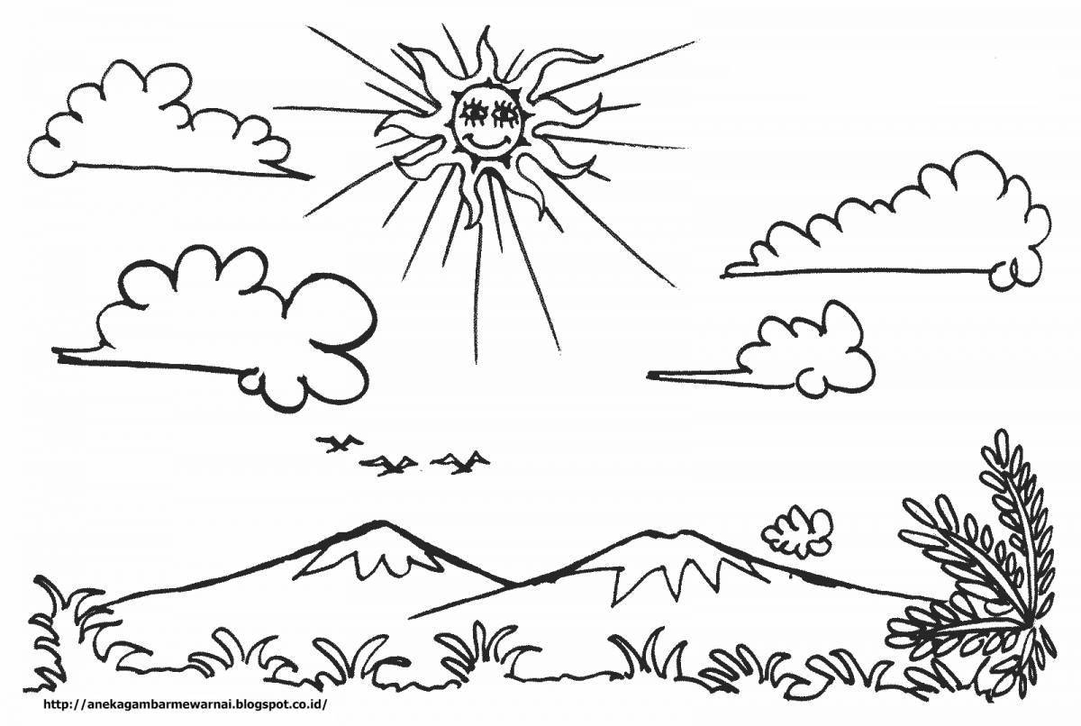 Amazing natural phenomena coloring pages