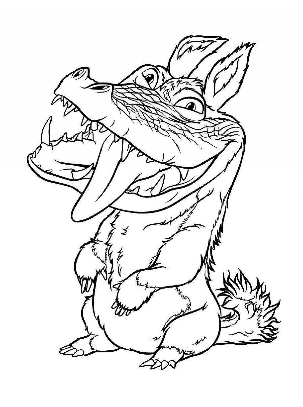 Exotic unusual animal coloring page