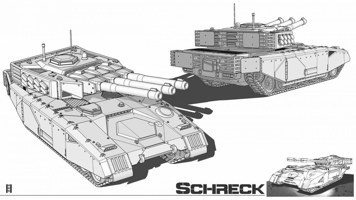 Futuristic strike tank