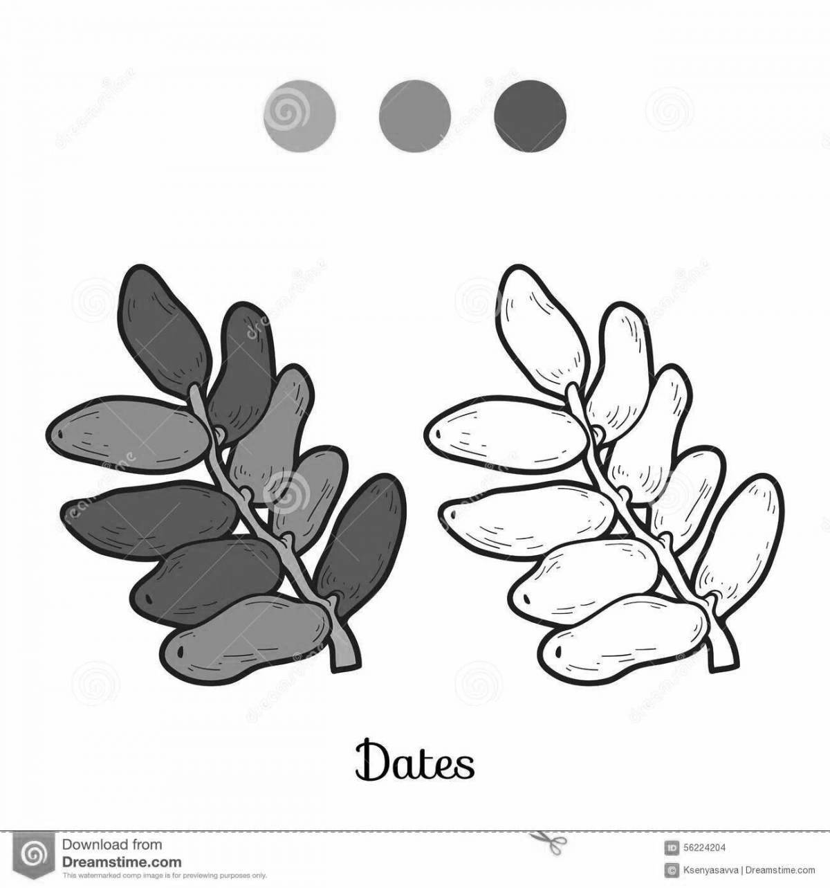 Colorful date coloring page