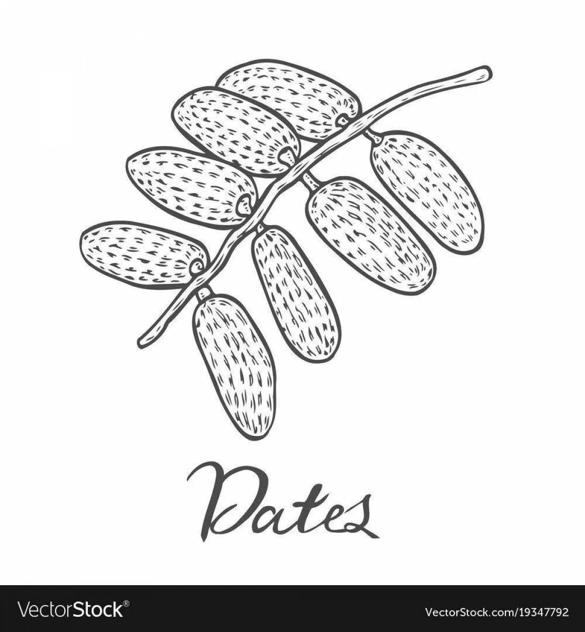 Happy date cartoon coloring page