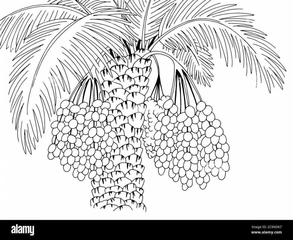 Holiday date cartoon coloring page