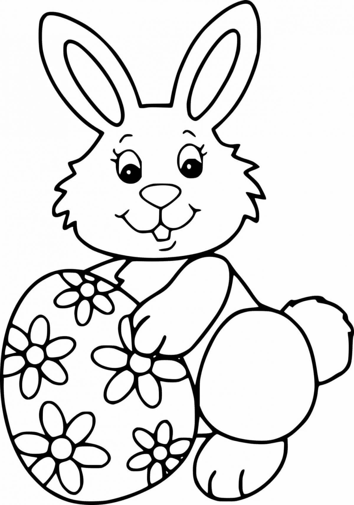 Coloring Easter Bunny