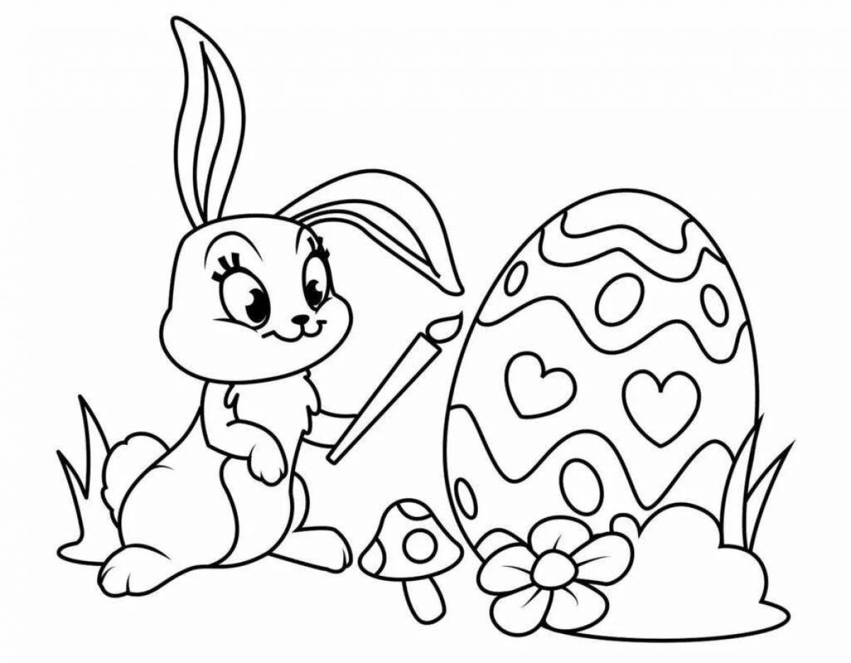 Easter bunny live coloring
