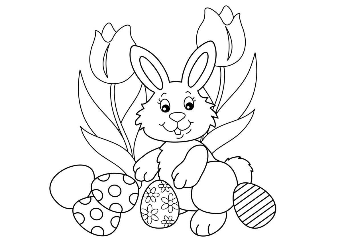 Soft coloring easter bunny