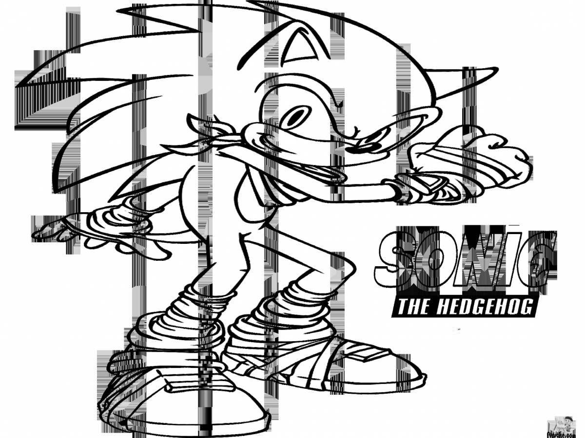 Fun endless sonic coloring page