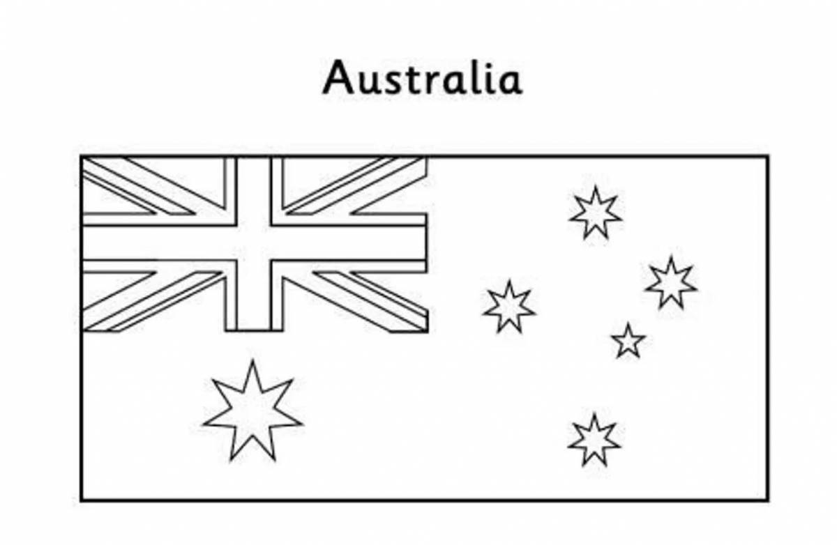 Coloring page glorious coat of arms of australia
