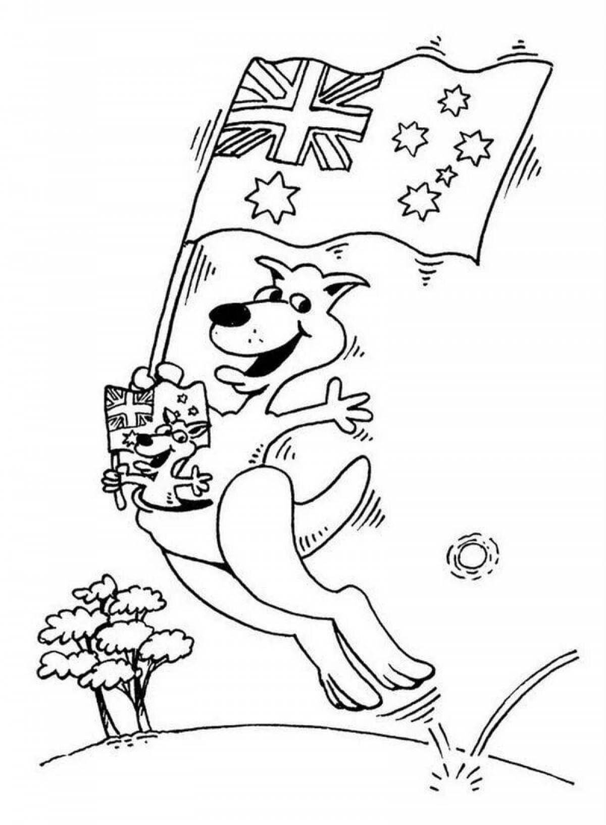 Australia's fine coat of arms coloring page