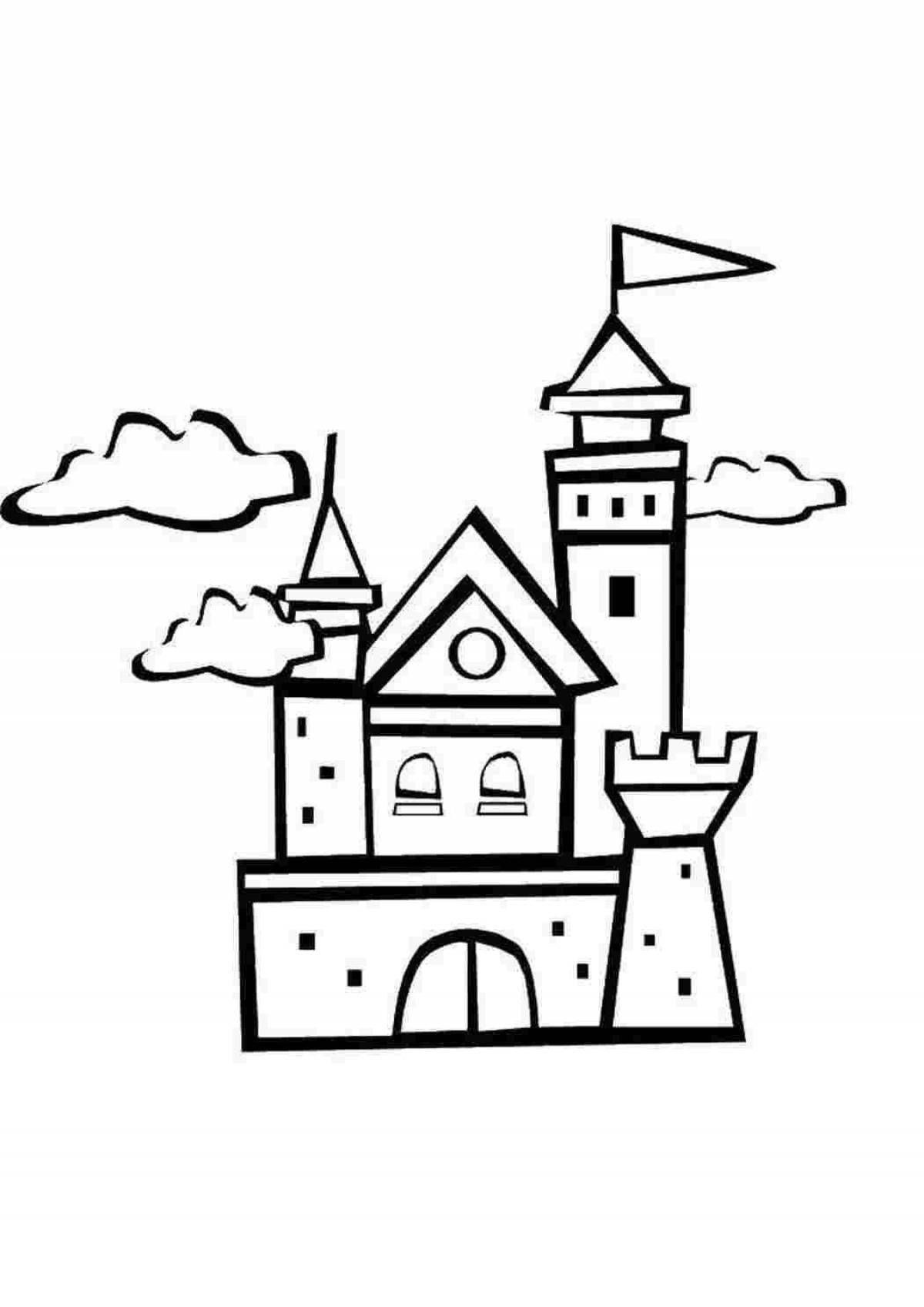 Charming castle drawing
