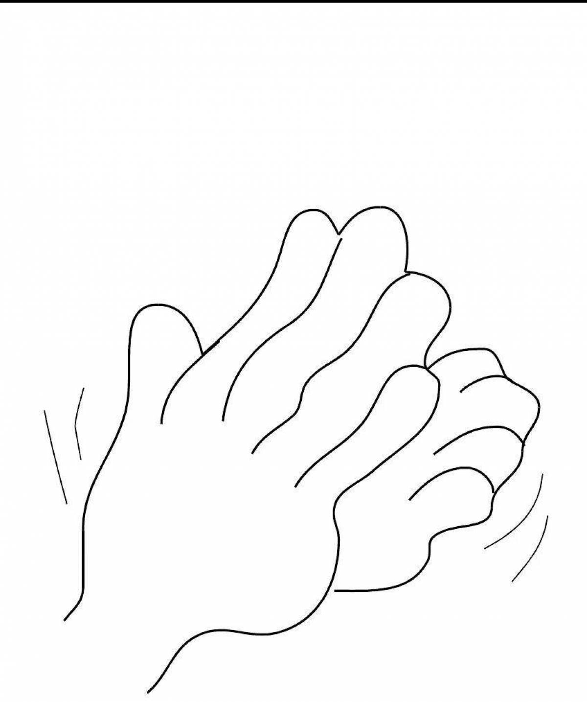 Photo Sweet coloring baby hand