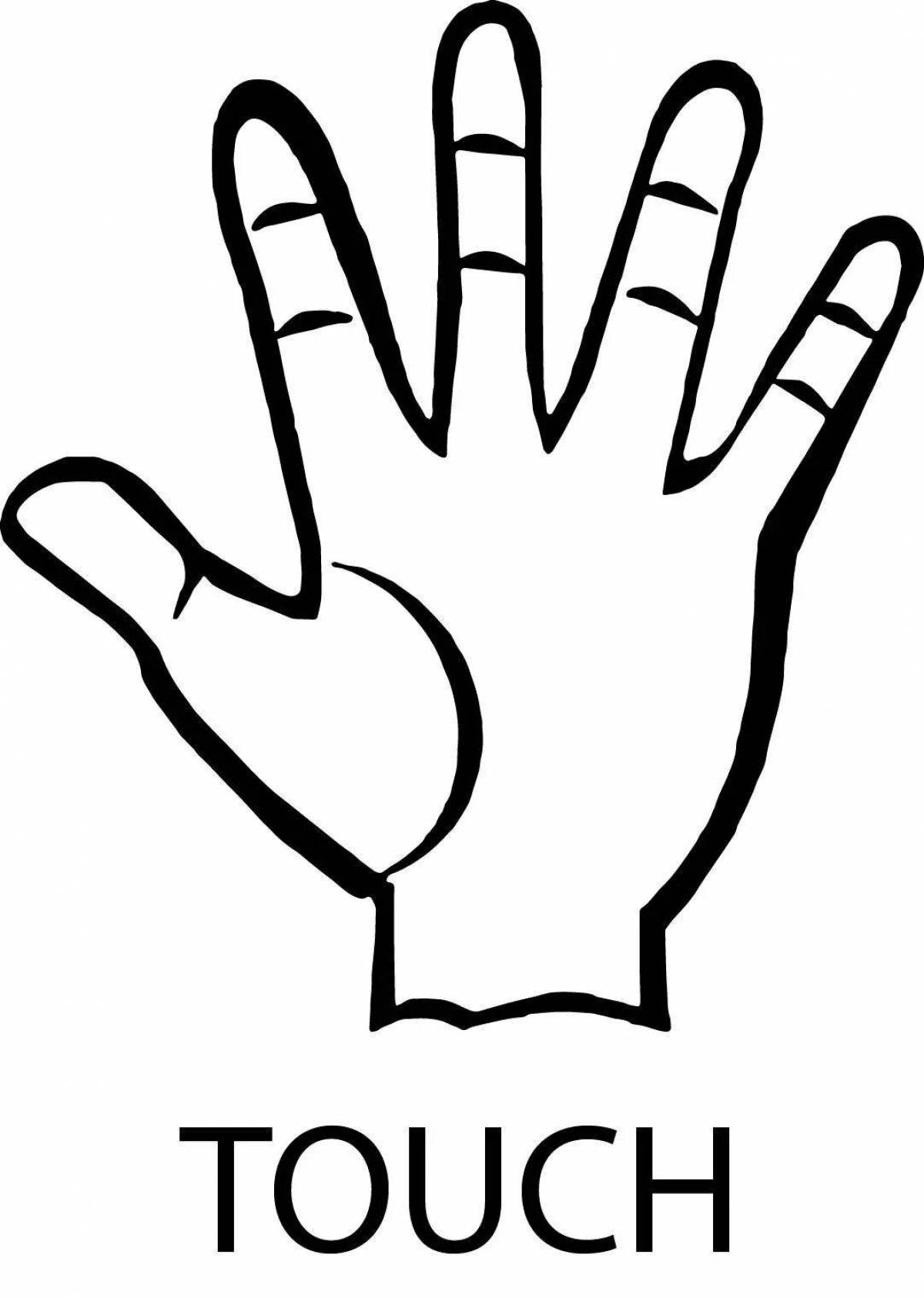 Photo Tiny coloring baby hand