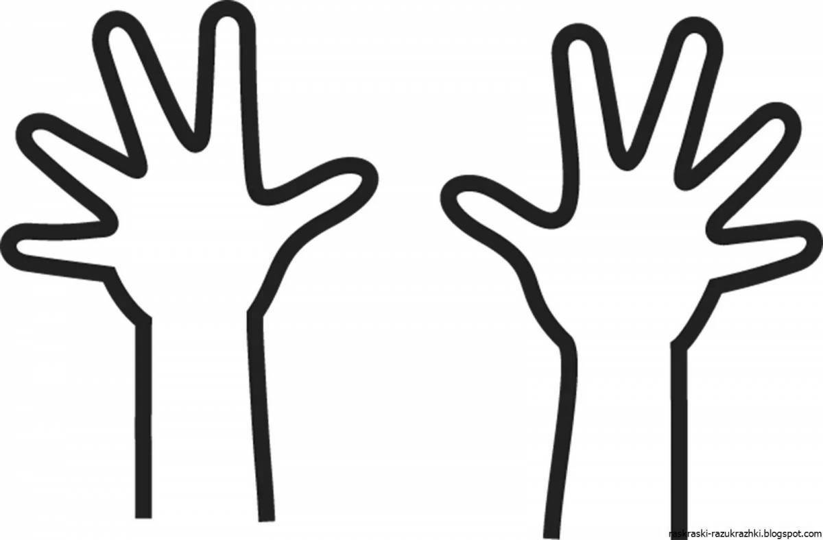 Photo Beautiful coloring baby hand