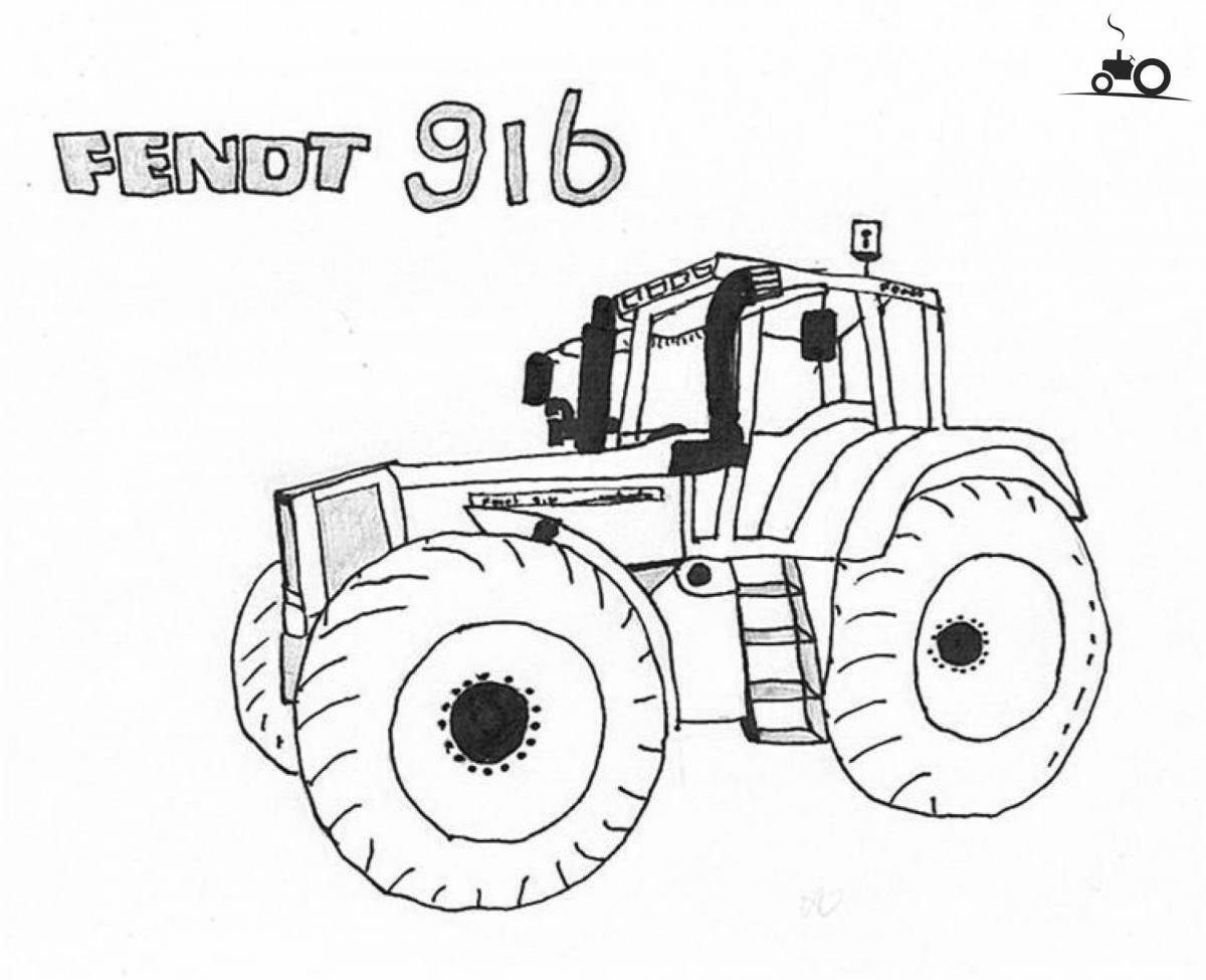 Photo Gorgeous kirovets tractor coloring book