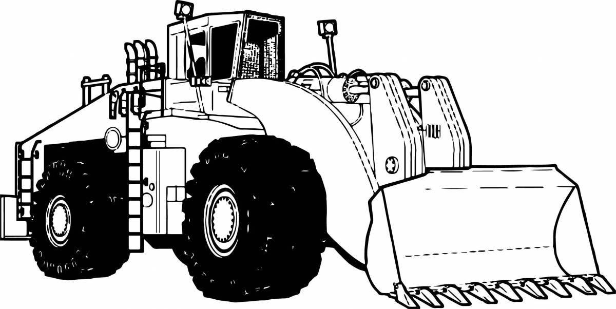 Incredible Kirovets tractor coloring page