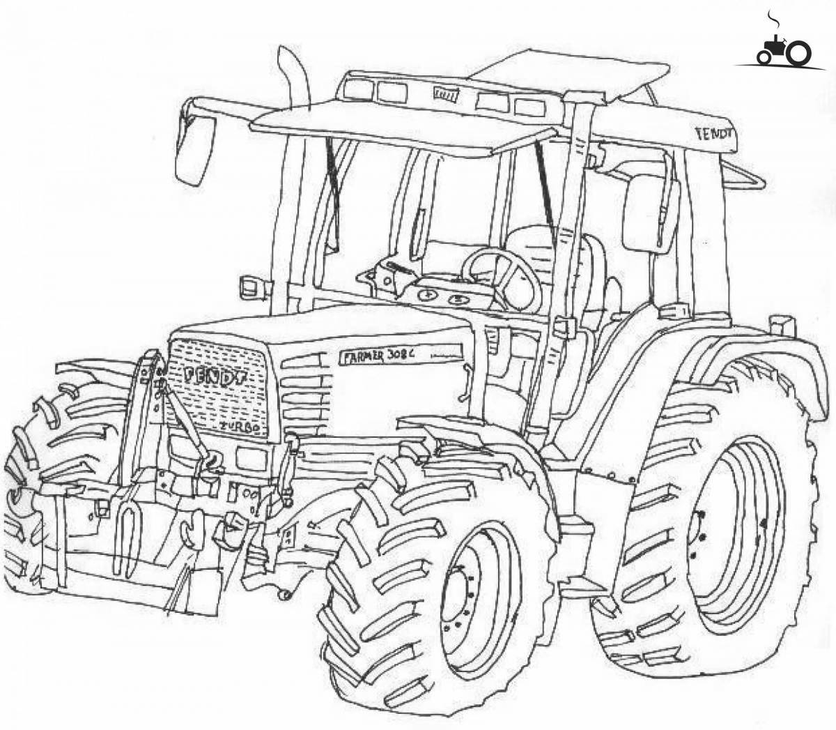 Photo Delightful kirovets tractor coloring book