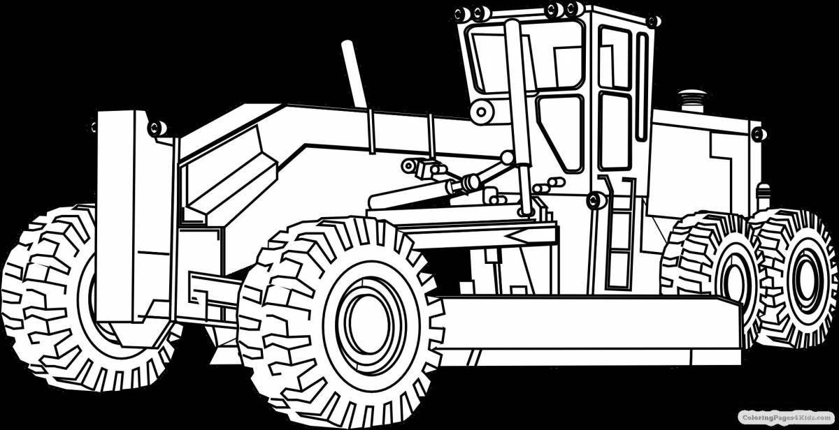 Intriguing coloring book Kirovets tractor