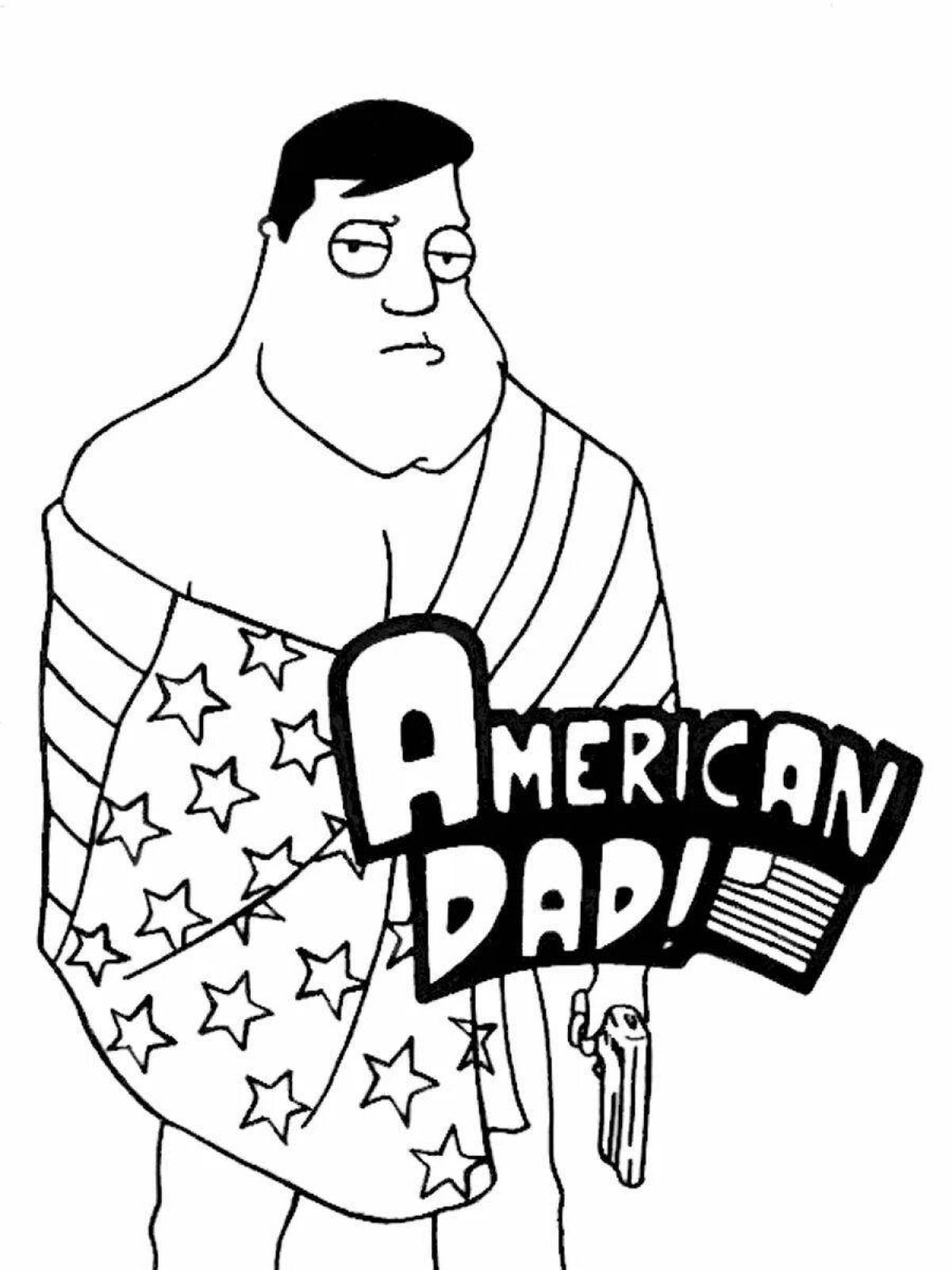 American dad fun coloring book