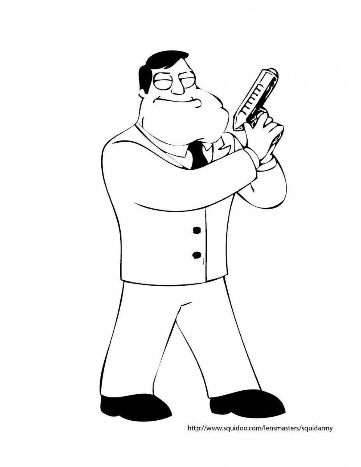 Fabulous American Dad coloring page